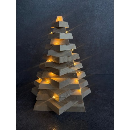 Holzdeko-Baum inkl. LED Lichterkette
